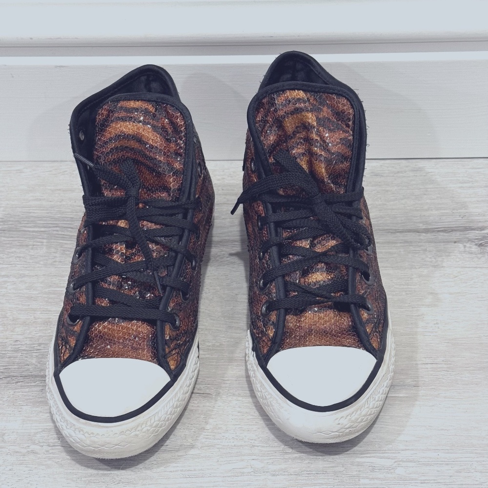 Converse All Star Sequined Tiger High Top Shoes